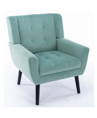 Modern Soft Velvet Accent Chair Dining Chair Bedroom Chair With Legs
