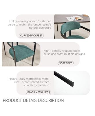  Modern Dining Room Chairs, Upholstered Boucle Kitchen Dining Chairs