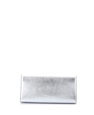 Long Classic Monogram Clutch Metallic Calfskin