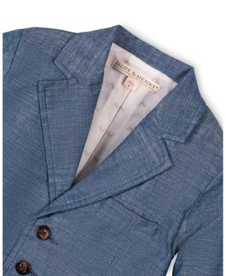 Little Boys Classic Organic Chambray Suit Jacket