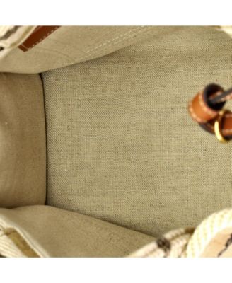 Small Cabas Thais Tote Striped Jacquard Textile