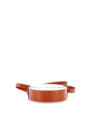 Plein Soleil Round Purse on Strap Canvas with Leather