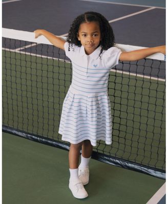 Little Girls Hope and Henry Organic Puff Sleeve Pique Polo Dress