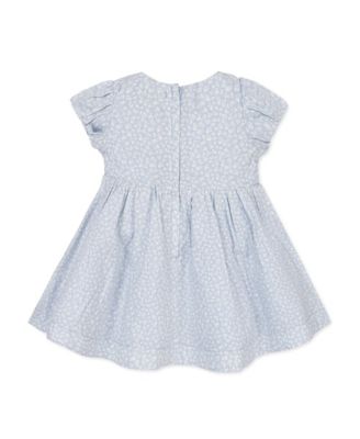 Baby Hope and Henry Linen Smocked Puff Sleeve Dress