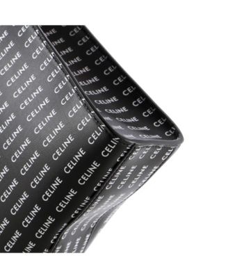 Small Vertical Cabas Tote All Over Logo Print Leather