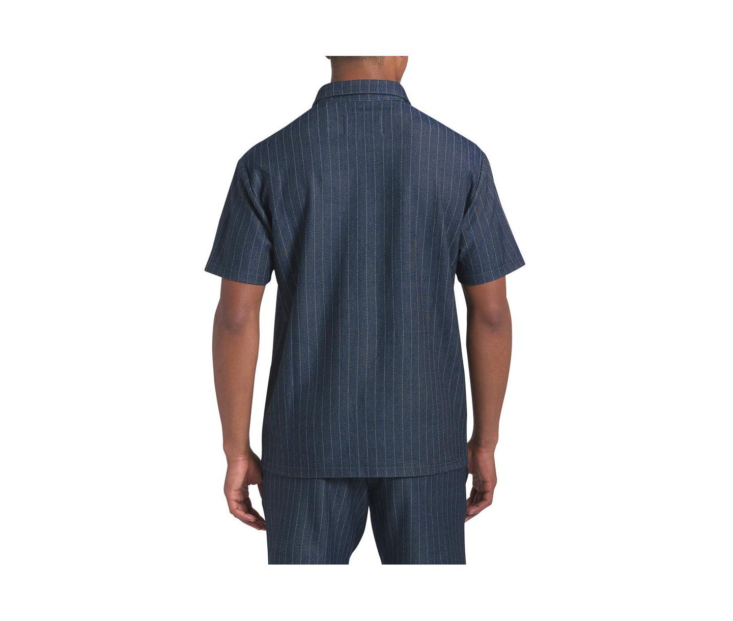 Мужская рубашка DKNY Ardley pinstripe button up, цвет: Тёмно-синий — фото 2