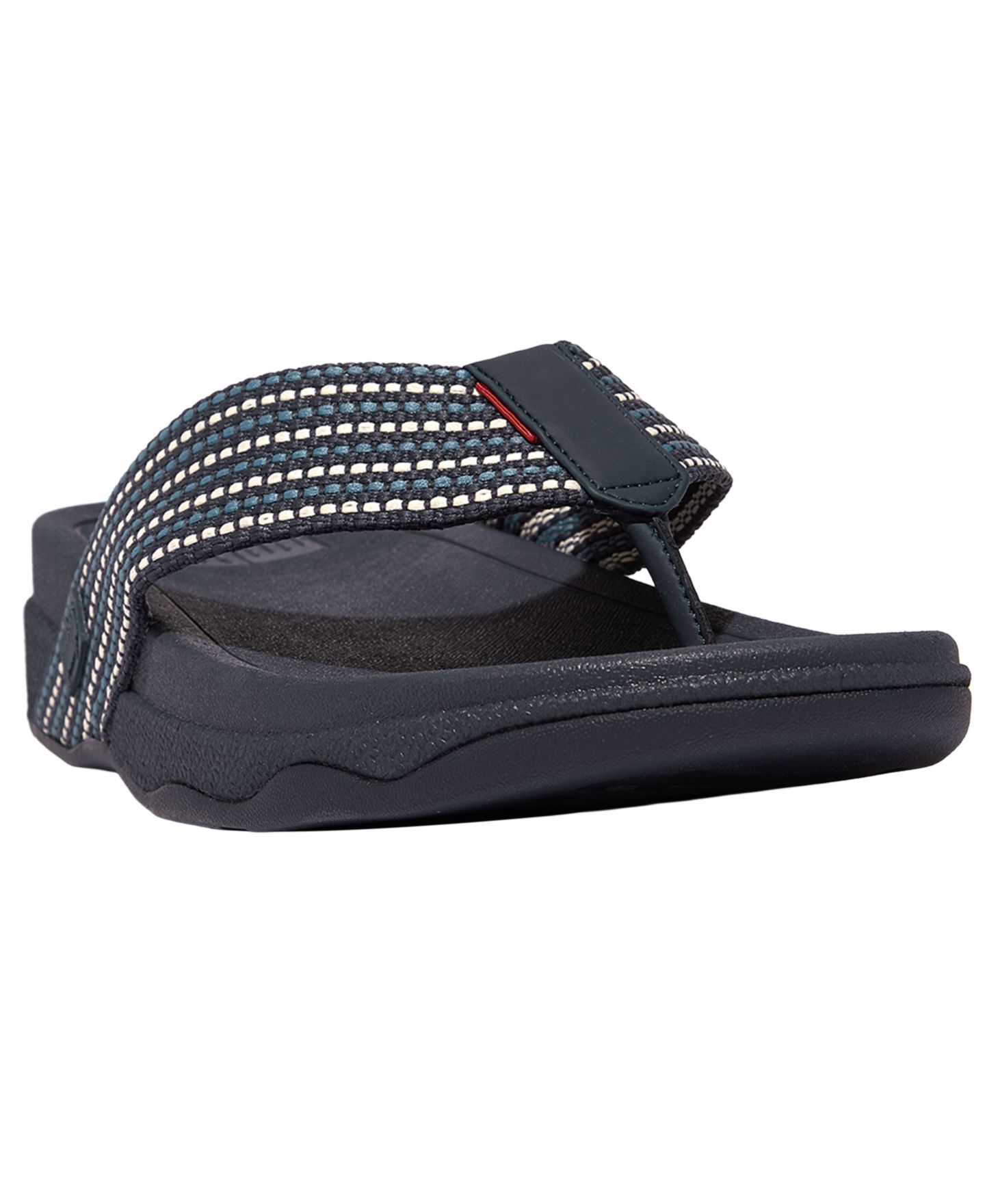 Мужские сандалии FitFlop GF1 Three Tone Webbing Flip-Flops, цвет: Полуночный тёмно-синий — фото 1