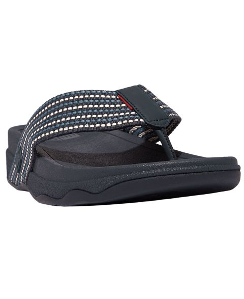 Мужские сандалии FitFlop GF1 Three Tone Webbing Flip-Flops, цвет: Полуночный тёмно-синий