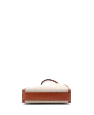 Small Vertical Cabas Tote Printed Canvas and Leather