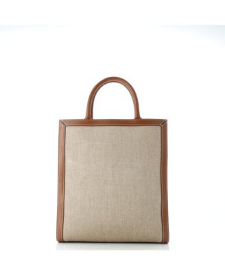 Small Vertical Cabas Tote Printed Canvas and Leather