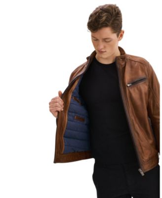 Men's GUNNAR Leather Biker Jacket