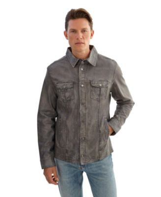 Men's Gavi Denim Leather Shirt Jacket