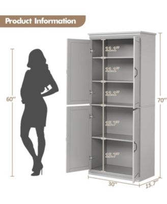 Pantry Cabinet, Freestanding Kitchen Pantry Storage Cabinet,70 in Cupboard, Tall Storage Cabinet with Doors and Adjustable Shelves