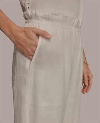 Women's High-Rise Relaxed Linen Pants