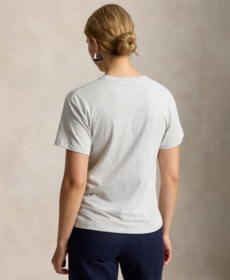 Women's Bear Print Crew Neck T-Shirt