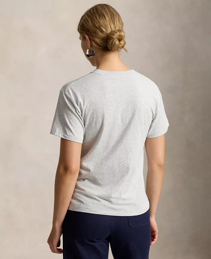 Women's Bear Print Crew Neck T-Shirt - thumbnail 5