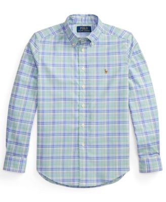 Boys' 8-20 Plaid Performance Oxford Shirt