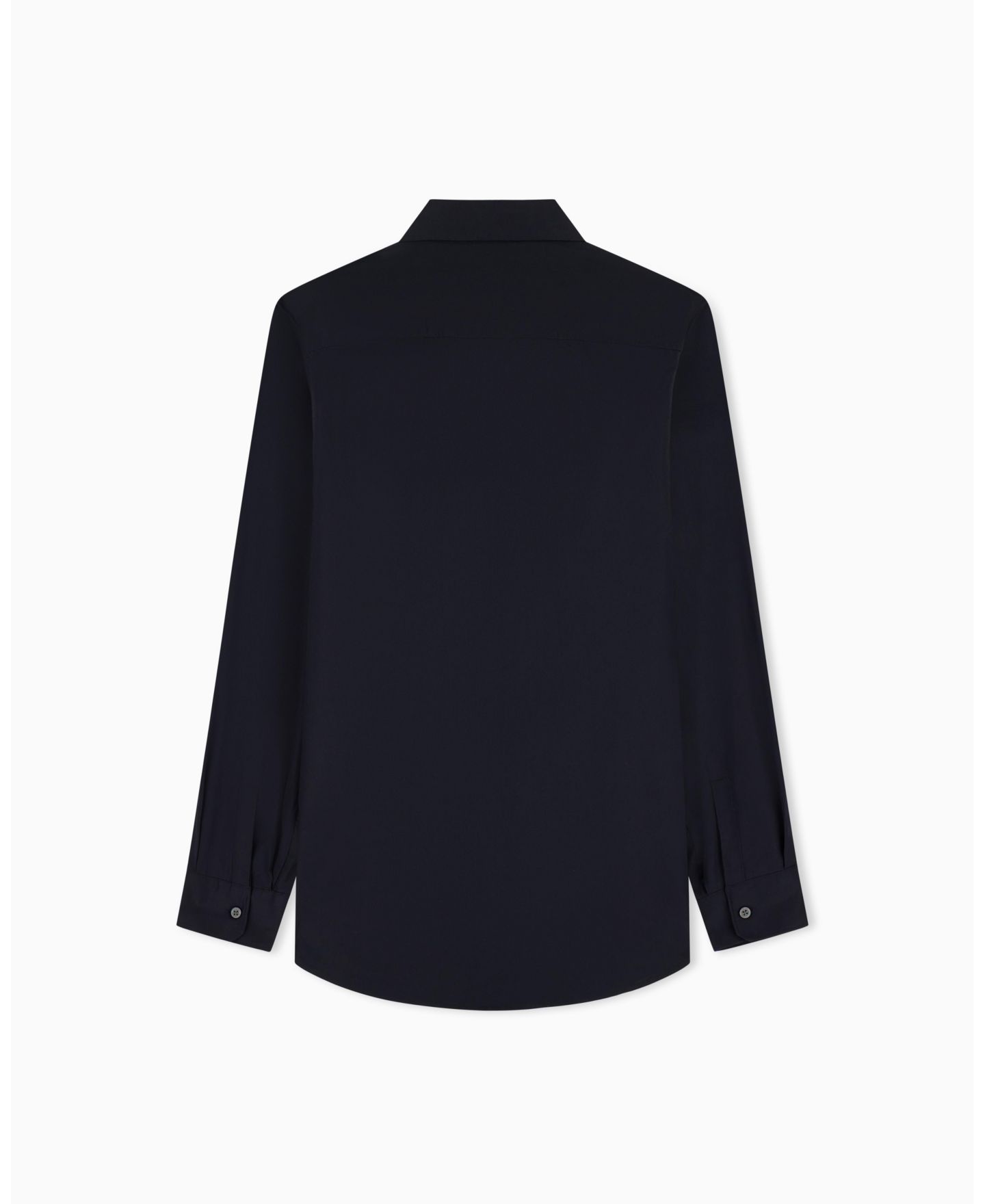 Мужская рубашка A|X Armani Exchange 4 Stripes Long Sleeve Poplin Button Down Shirt, цвет: Глубокий тёмно-синий — фото 2