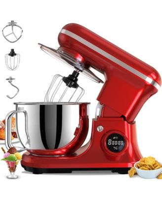 5.3 Qt Digital Display Stand Mixer 8 Speed with Egg Whisk, Dough Hook & Flat Beater