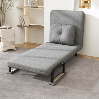 Single Person Folding 5 Position Convertible Sofa Bed Sleeper Chair