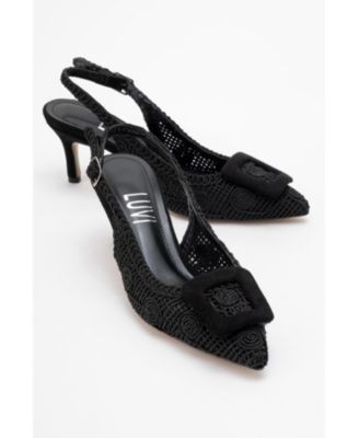 Women's Ensley Knitted Buckled Pointed Toe Pump