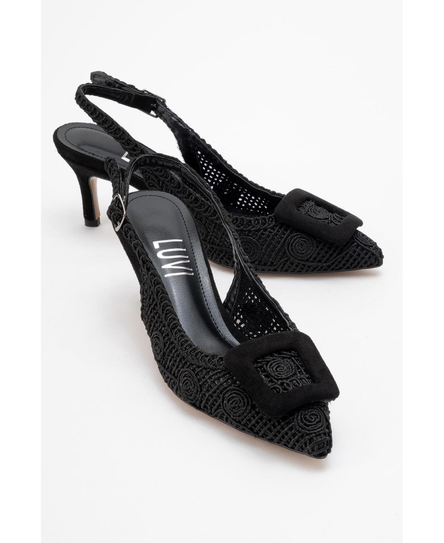 Женские туфли Prologue Shoes Ensley Knitted Buckled Pointed Toe, цвет: Чёрный — фото 6