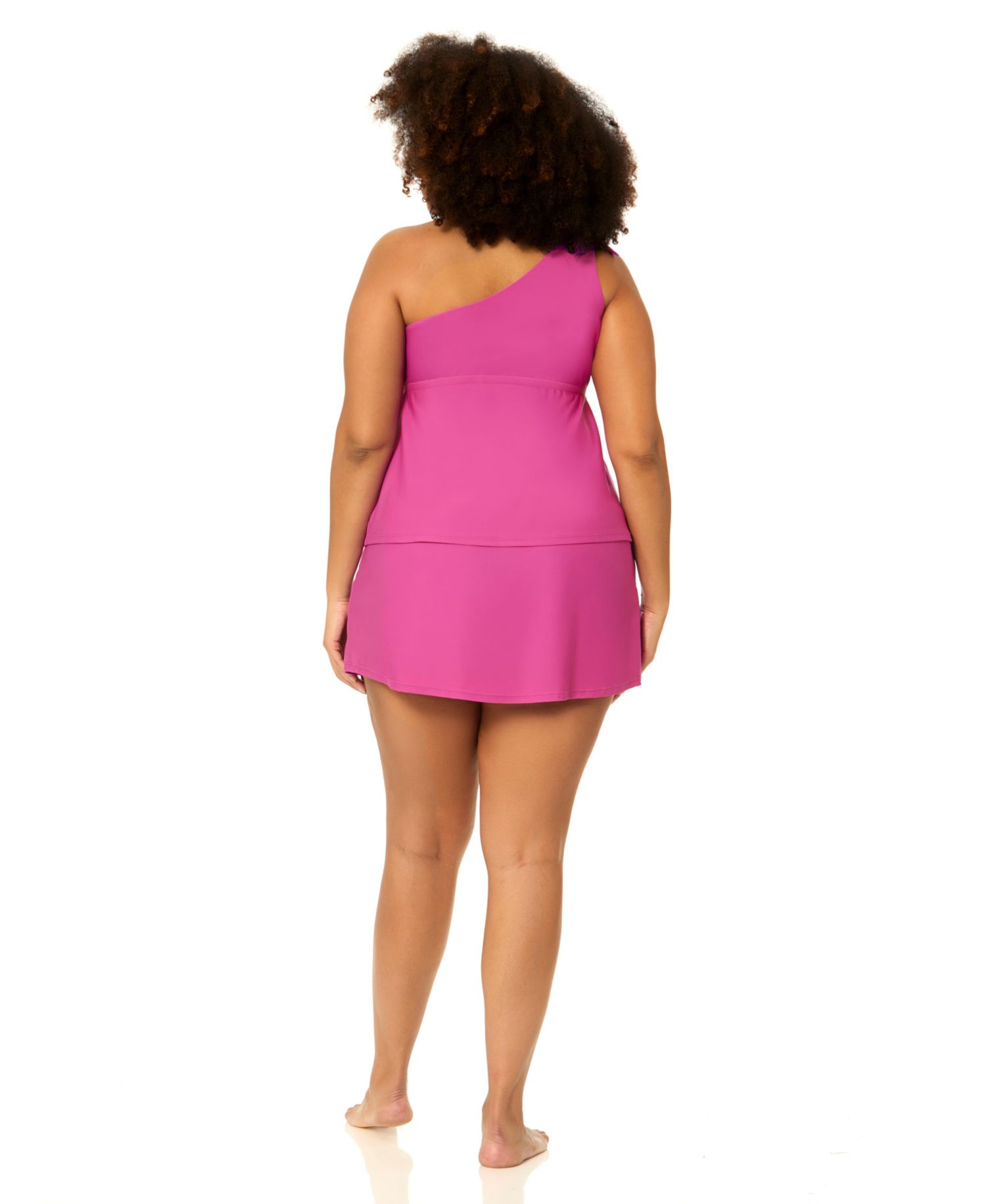 Plus Size Marita Asymmetrical Swim Tankini Top
