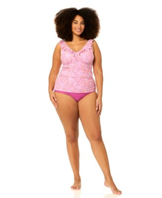 Plus Size Andressa V-Neck Swim Tankini Top