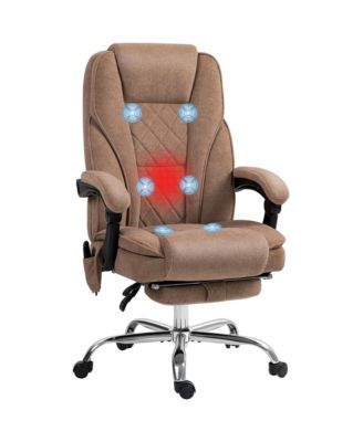 Massage Office Chair with Foot Rest Executive Chair 6 Vibration Points and Adjustable Height