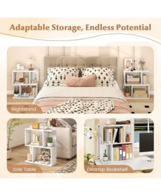 3 Tier Small Space Bookshelf with Display Shelf Organizer