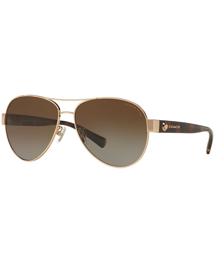 COACH Polarized Sunglasses, HC7063 - Macy's