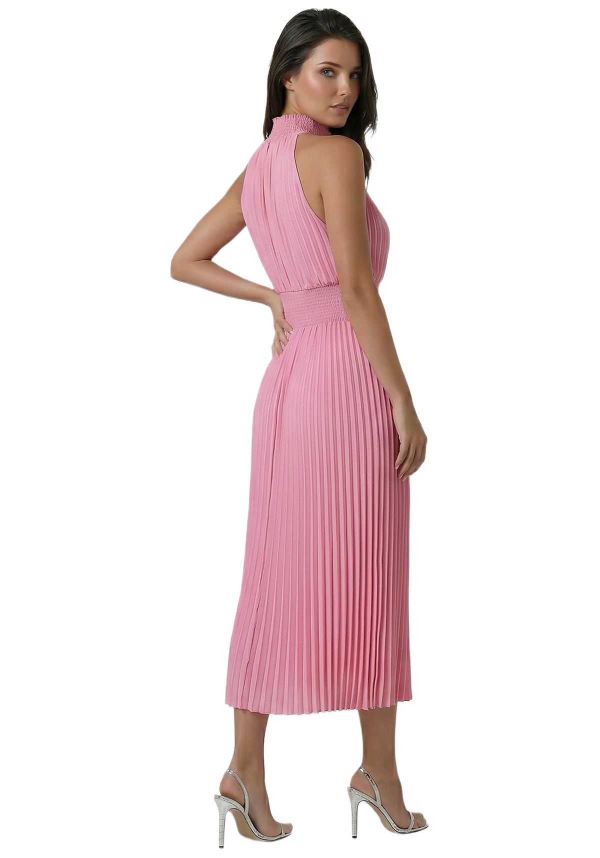 Bebe Women's Sleeveless Pleated Dress view 3 — MAYCSS fashion products