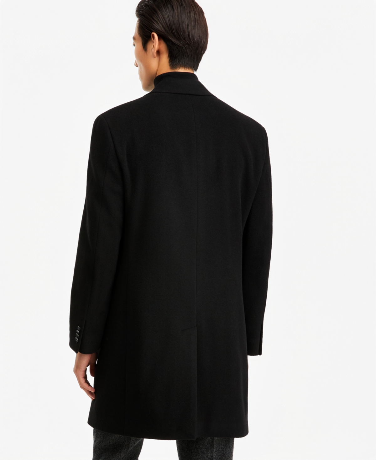 Nautica Men's Barge Classic Fit Wool/Cashmere Blend Solid Overcoat