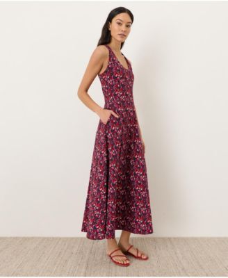 Women's Fit & Flare Open Back Maxi Dress Made With Organic Cotton