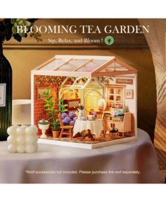 3D Puzzles Super Creator Blooming Tea Garden Plastic Building Set Toys Playset Gifts for Teens Adults, Multicolored, 7.36"2.76"11.3"