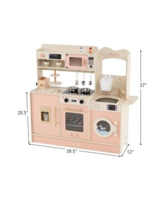 Children s Pretend Toy Kitchen Playset with Light & Sound for Interactive Play