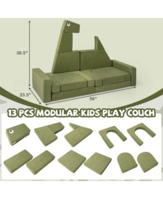 13 Piece Modular Kids Play Couch for Creative Play