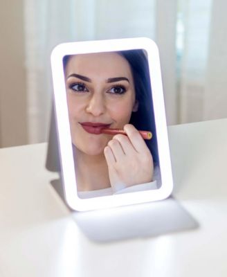 iCV10 Travel Lighted Makeup Mirror with Adjustable Stand