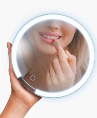 iCVBT9 Lighted Travel Makeup Mirror With Bluetooth Speaker