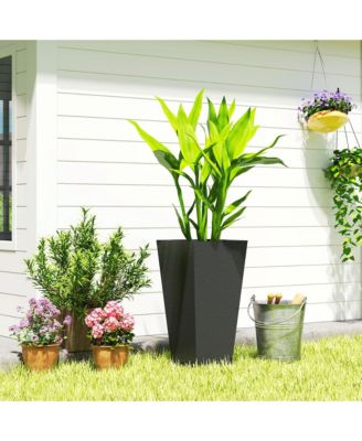 23" Tall Planters, Set of 2 Tape Outdoor Planters,