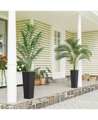 Set of 2 Tall Planters for Outdoor Plants