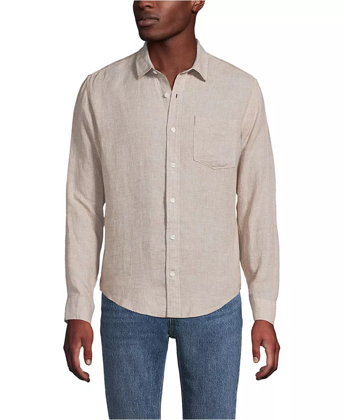 Men's Long Sleeve Linen Shirt - thumbnail 5