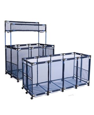 2 Pack Mesh Pool Storage Bin Rolling Cart Noodle Holder Organizer Large