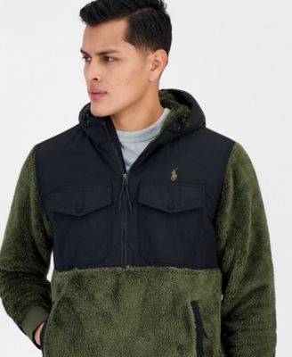 Polo Ralph Lauren Men's Hybrid Hooded Half-Zip Jacket - Macy's