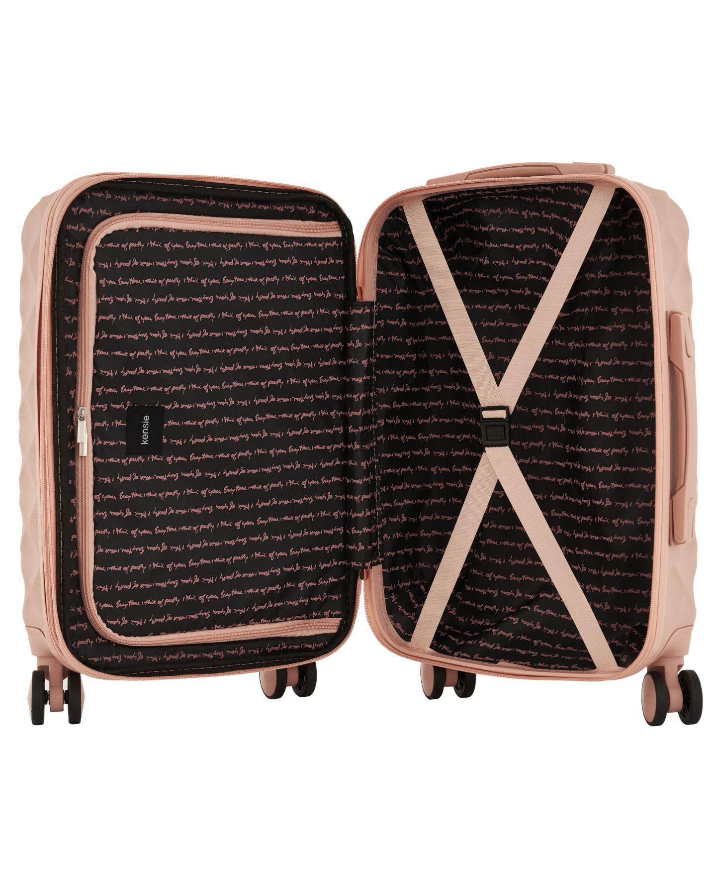 Чемодан Kensie Appleton Collection Small Rolling Hard Case Carry-On, цвет: Пыльный розовый — фото 7