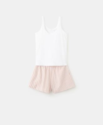 Women's Two-Piece Cotton Striped Pajamas