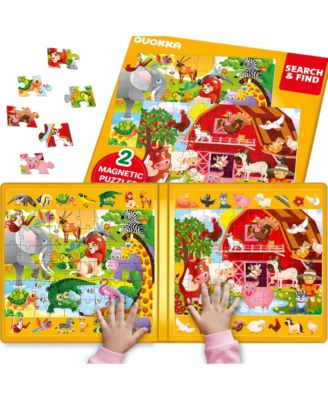 Magnetic Puzzles for Toddlers 3-5 – Search and Find 2 Pack, 60 Pieces Each