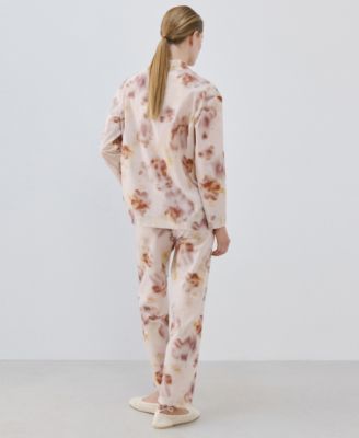 Women's Watercolor Print Cotton Pajama Trousers