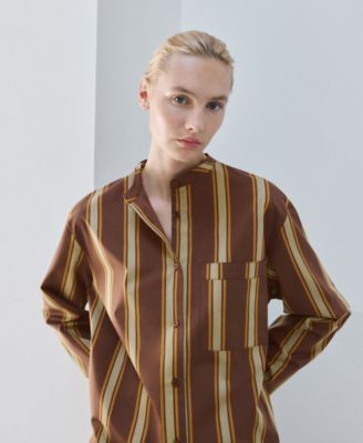 Women's Stripe Printed Midi Caftan