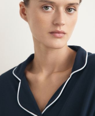 Women's Two-Piece Piping Detail Pajamas